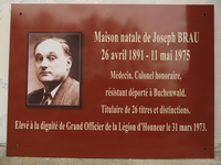 Plaque du Docteur Joseph Brau